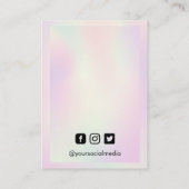 Visite Carte d'affichage de changement de couleur rose or (Dos)
