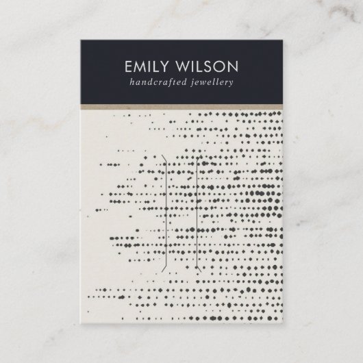 VISITE CARTE D'AFFICHAGE DE CLIP À CHEVEUX RETRO NOIR ET  (Devant)