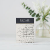 VISITE CARTE D'AFFICHAGE DE CLIP À CHEVEUX RETRO NOIR ET  (Debout devant)