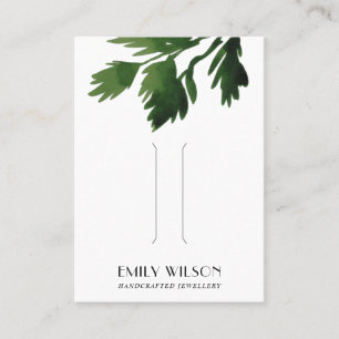 VISITE CARTE D'AFFICHAGE DE CLIP À CHEVEUX VERT CORIANDE