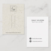 VISITE CARTE D'AFFICHAGE DE CLIP DE CHEVEUX RUSTIQUE HORS (Devant / Derrière)