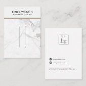 VISITE CARTE D'AFFICHAGE DE CLIP TEXTURAIR MARBTE CALACAT (Devant / Derrière)