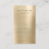 Visite Carte d'affichage de code QR en métal brossé or (Devant)