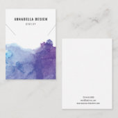 Visite Carte d'affichage de collier •  Aquarelle en (Devant / Derrière)