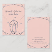 Visite Carte d'affichage de collier géométrique gris fonc (Devant / Derrière)