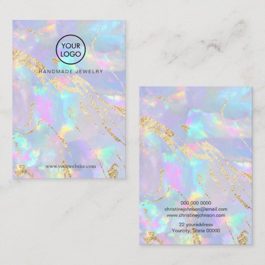 Visite carte d'affichage de conception de texture optique (Devant / Derrière)