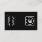 Visite Carte d'affichage de la bijouterie noire | Logo pe (Dos)