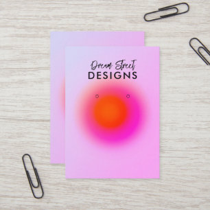 Visite Carte d'affichage de la calligraphie rouge rose or