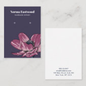 Visite Carte d'affichage de la floraison de fleurs d'aném (Devant / Derrière)