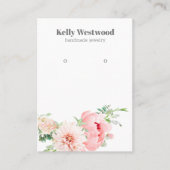 Visite Carte d'affichage de la floraison rose Dahlia (Devant)