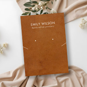 VISITE CARTE D'AFFICHAGE DE LA LACE DE COULEUR EN CUIR TA