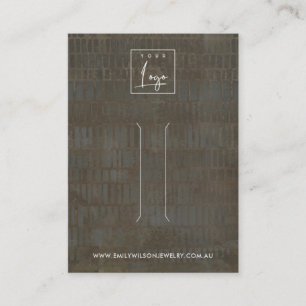 VISITE CARTE D'AFFICHAGE DE LA LIGNE DE BRONZE GRAY RUSTI