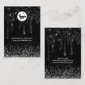 Visite carte d'affichage de la parties scintillant à gout (Devant / Derrière)