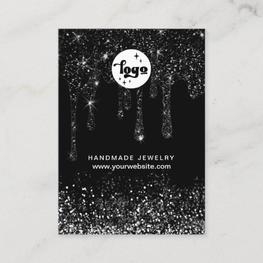 Visite carte d'affichage de la parties scintillant à gout (Devant)