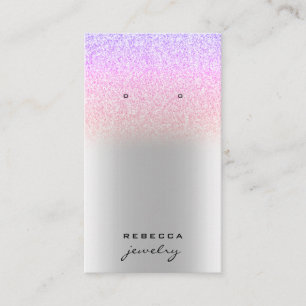 Visite Carte d'affichage de la parties scintillant argent