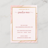 Visite Carte d'affichage de la Parties scintillant en or (Dos)