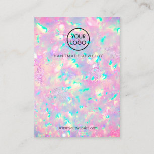 Visite carte d'affichage de la texture opale violette