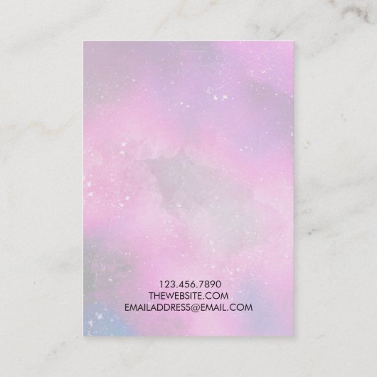 Visite Carte d'affichage de l'aquarelle spatiale (Dos)