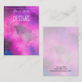 Visite Carte d'affichage de l'aquarelle spatiale (Devant / Derrière)