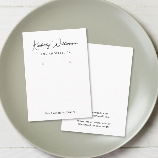 Visite Carte d'affichage de lecture de script chic