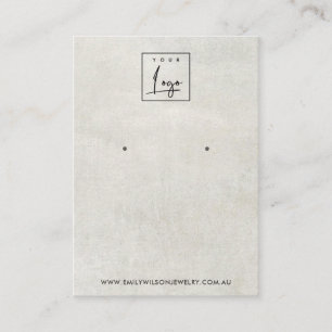 VISITE CARTE D'AFFICHAGE DE L'ÉTUDE DE BÉTON GRIS BLANC