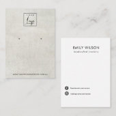 VISITE CARTE D'AFFICHAGE DE L'ÉTUDE DE BÉTON GRIS BLANC (Devant / Derrière)