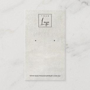 VISITE CARTE D'AFFICHAGE DE L'ÉTUDE DE BÉTON GRIS BLANC