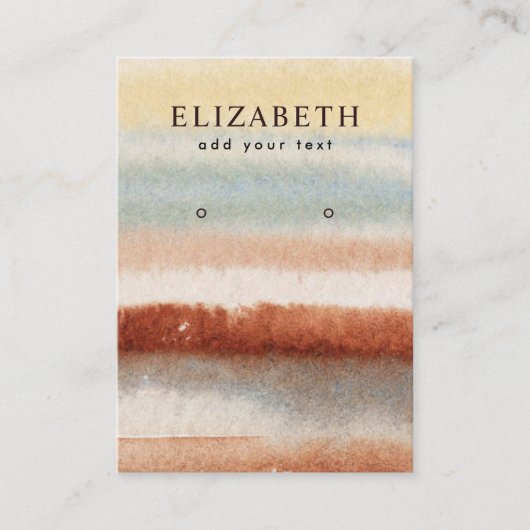 Visite Carte d'affichage de l'oreille Abstraite Boho Aqua (Devant)