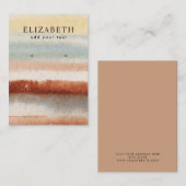 Visite Carte d'affichage de l'oreille Abstraite Boho Aqua (Devant / Derrière)