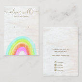 Visite Carte d'affichage de l'oreille arc-en-ciel en blan (Devant / Derrière)