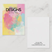 Visite Carte d'affichage de l'oreille de peinture aquarel (Devant / Derrière)