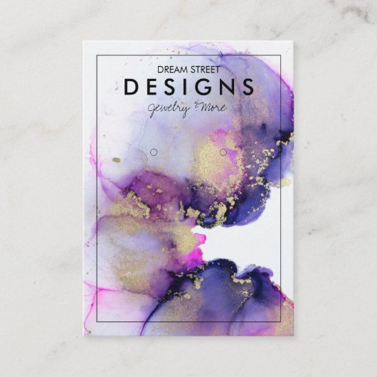 Visite Carte d'affichage de l'oreille d'or à l'aquarelle  (Devant)