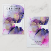 Visite Carte d'affichage de l'oreille d'or à l'aquarelle  (Devant / Derrière)