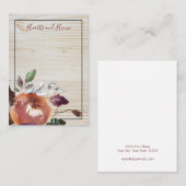 Visite Carte d'affichage de l'oreille en bois floral Aqua (Devant / Derrière)