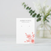 Visite Carte d'affichage de l'oreille en fleurs roses (Debout devant)