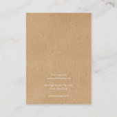 Visite Carte d'affichage de l'oreille rustique (Dos)