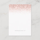 Visite Carte d'affichage de Parties scintillant rose (Dos)