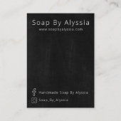 Visite Carte d'affichage de savon Chalkboard Free (Dos)