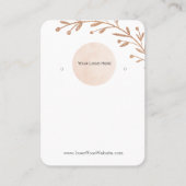 Visite Carte d'affichage de votre logo Floral Leaf Boho (Devant)