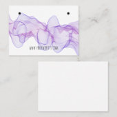 Visite Carte d'affichage des oreilles de fumée violette (Devant / Derrière)