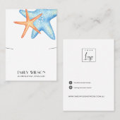 VISITE CARTE D'AFFICHAGE DU BRACELET DE POISSON AQUATIQUE (Devant / Derrière)