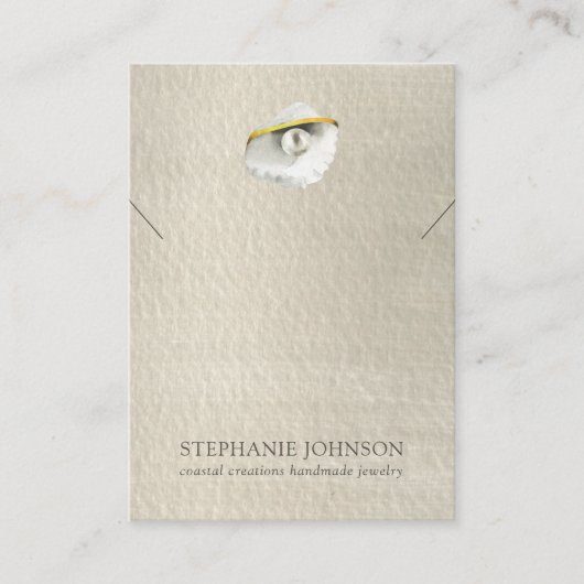 Visite Carte d'affichage du collier de coquillages en per (Devant)