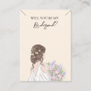Visite Carte d'affichage du collier de femme de mariage