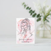 Visite Carte d'affichage du collier de portrait d'aquarel (Debout devant)