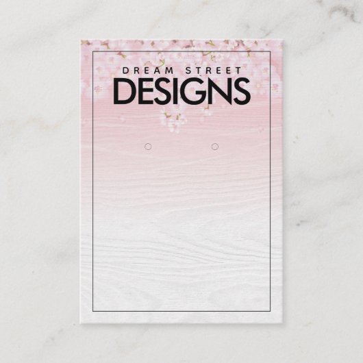 Visite Carte d'affichage en bois de cerisier (Devant)