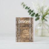 Visite Carte d'affichage en bois de métal rustique (Debout devant)