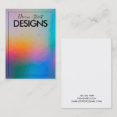 Visite Carte d'affichage Holographique de changement de c (Devant / Derrière)