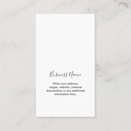 Visite Carte d'affichage minimale du logo de script moder (Dos)