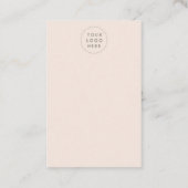 Visite Carte d'affichage Monogramme de couleur blanche (Dos)