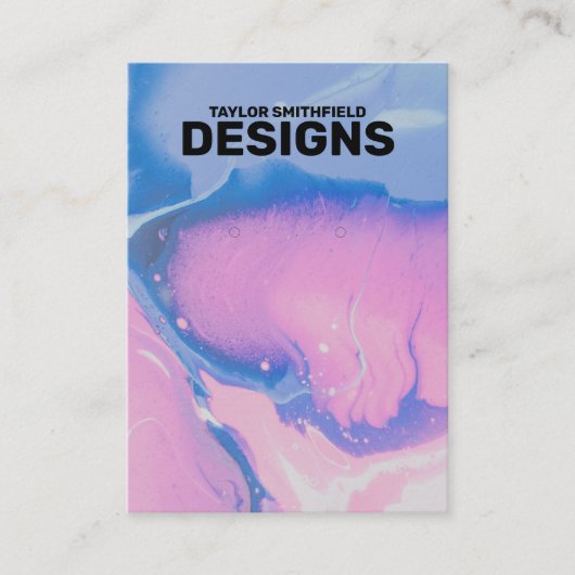 Visite Carte d'affichage Motif de peinture aquarelle (Devant)